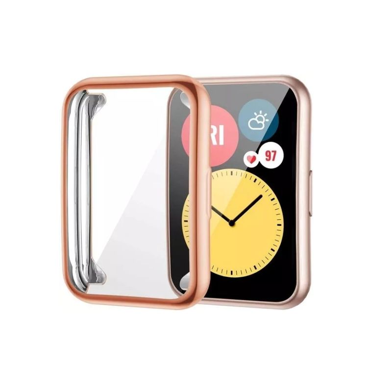GENERICO - Funda - Carcasa De Pantalla Para Huawei Watch Fit 2-ROSA GOLD