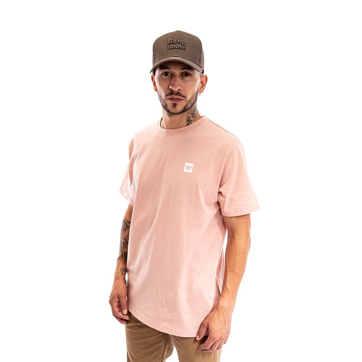 HANG LOOSE - Polera Hombre Rosado Summer Hang Loose