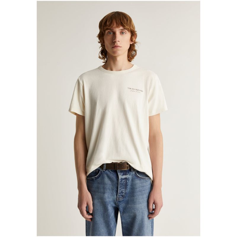 SCALPERS - Polera Rústica Print Trasero Offwhite