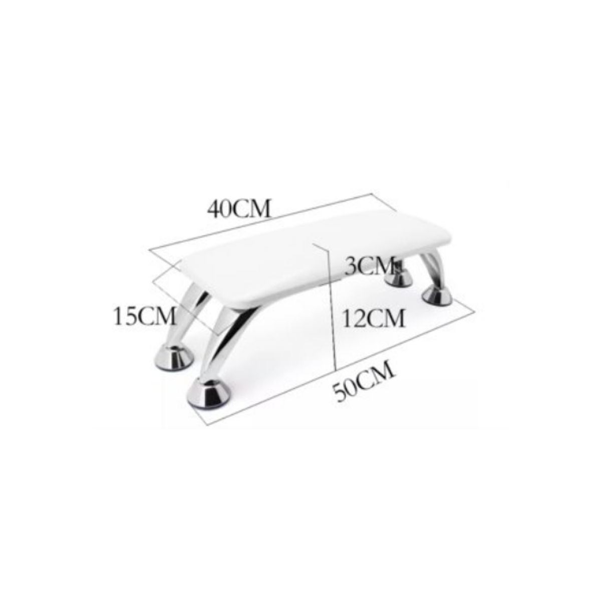 GENERICO - Almohada apoya manos para Manicure Blanca