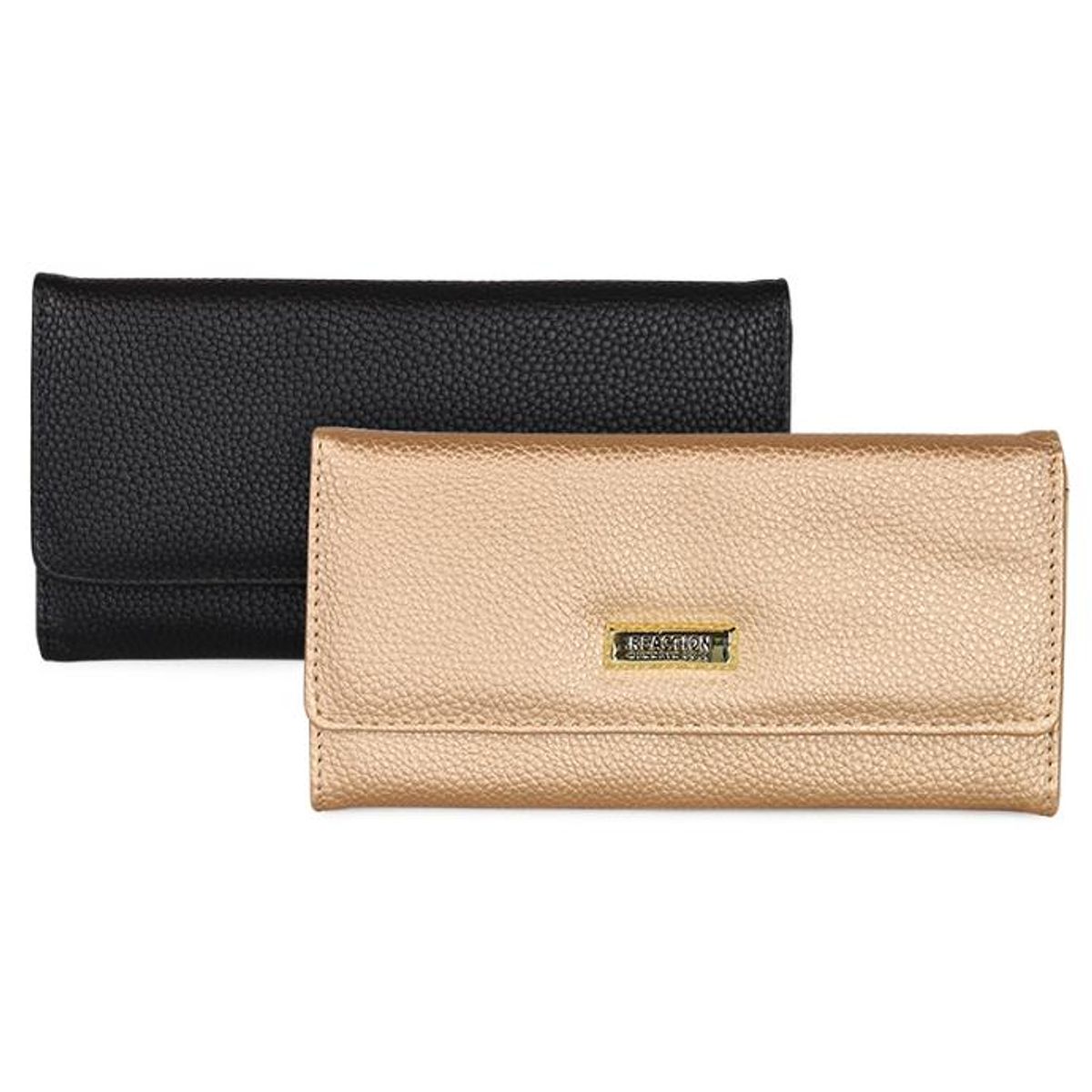 KENNETH COLE - 2 Billeteras de mujer Fidelia negra y rosada Kenneth Cole