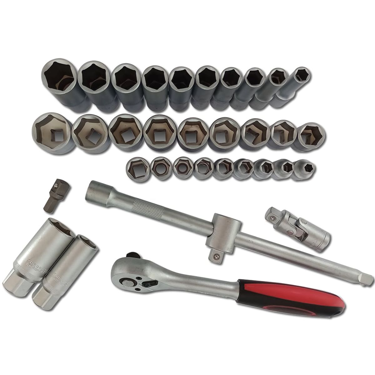 PRETOR - Juego de dados largos y cortos 3/8" 35 pcs