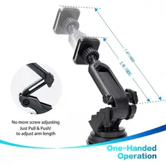 GENERICO - Base Soporte con super iman Neodimio ajustable celulares