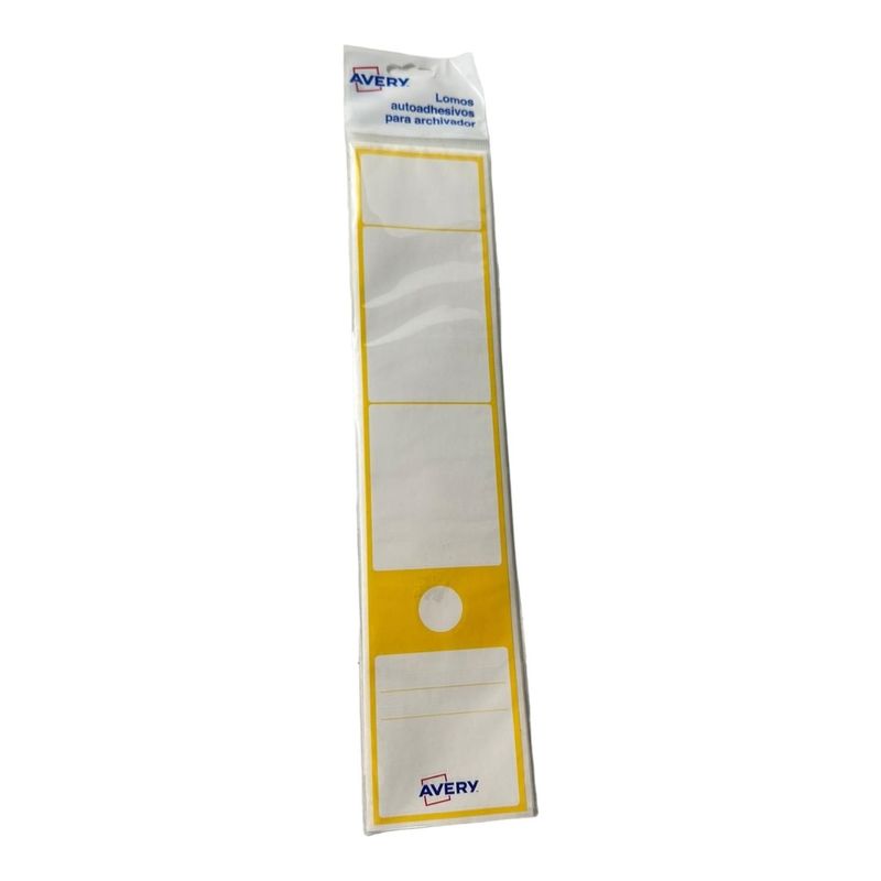 GENERICO - Etiquetas Adhesivas Avery Permanente Blanca 70 X 335 mm Pack De 120 Unidades Para Lomo Archivador La