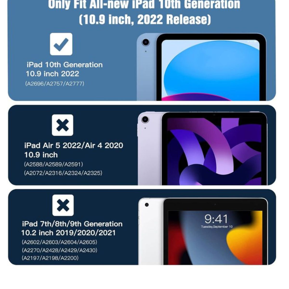 GENERICO - Funda Smart Cover Para iPad 10ma Generación 10.9 2022 - Celeste