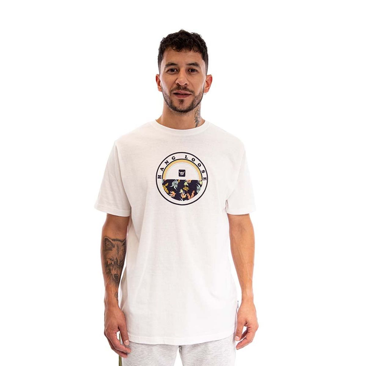 HANG LOOSE - Polera Hombre Beige Flor Da Jamaica Hang Loose