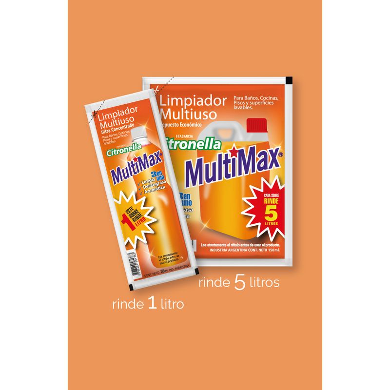 GENERICO - LIMPIADOR MULTIUSO PARA DILUIR 5 LITROS  MULTIMAX