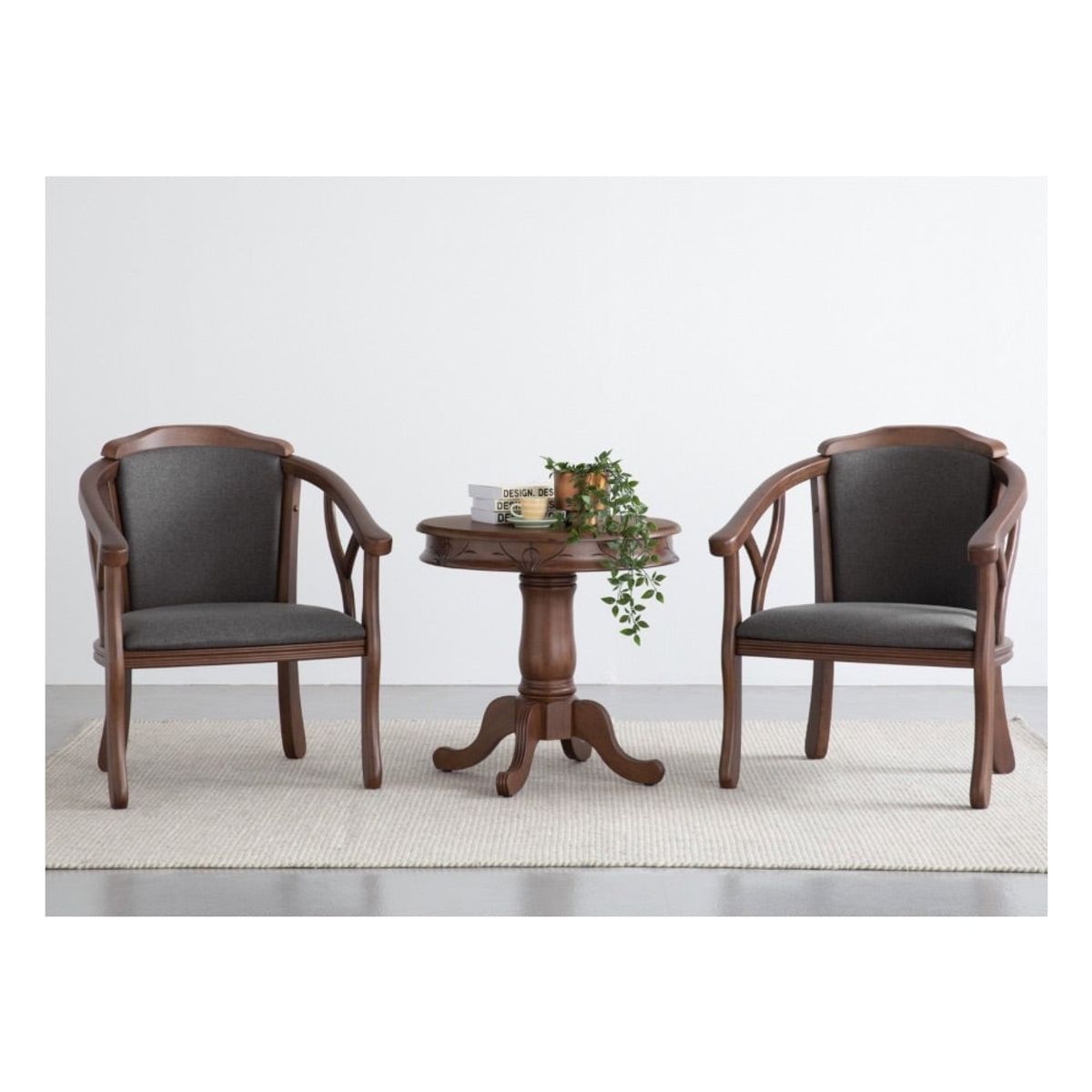 GENERICO - Set Sitiales Nazra + Mesa Gris Oscuro