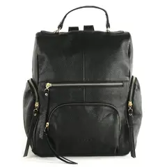 BRAVA - Mochila de cuero modelo MARIE Negro