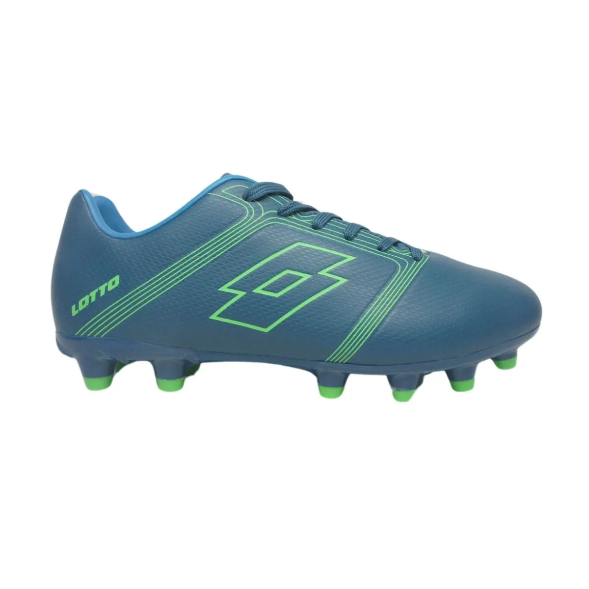 LOTTO - Zapato de Fútbol Niño Lotto - Tactic FG Azul Verde - Azul - 32