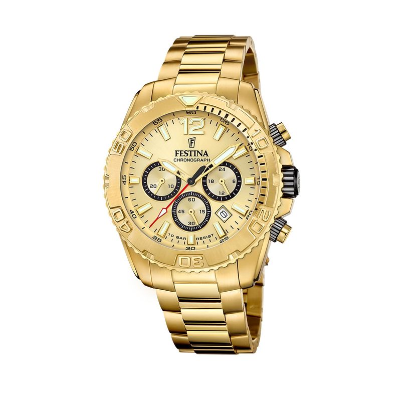 FESTINA - Reloj F20684/1 Festina Dorado Mujer Timeless Chronograph