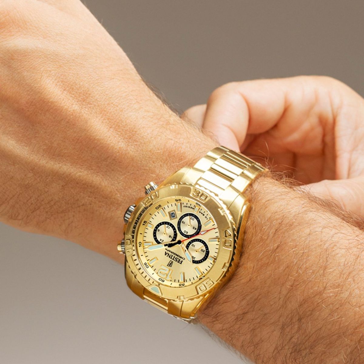 FESTINA - Reloj F20684/1 Festina Dorado Mujer Timeless Chronograph