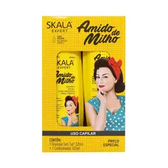 SKALA - Kit Shampoo Acondicionador Almidon de Maiz 325ml c/u - Amarillo.-