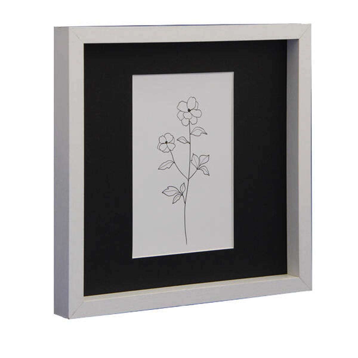 VGO - Marco de madera Blanco con paspartú 10x15 sin paspartú 20x20 Vgo