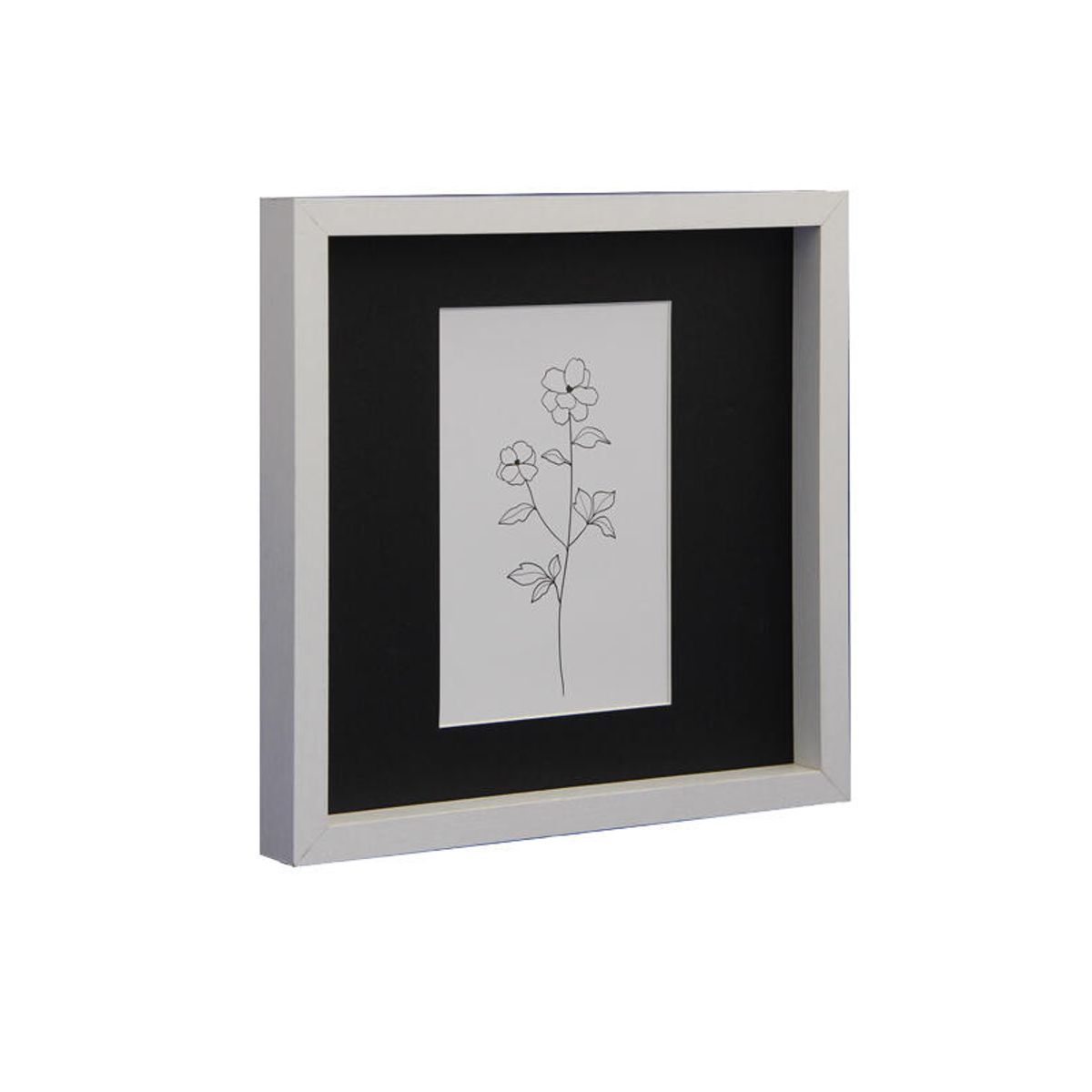 VGO - Marco de madera Blanco con paspartú 10x15 sin paspartú 20x20 Vgo