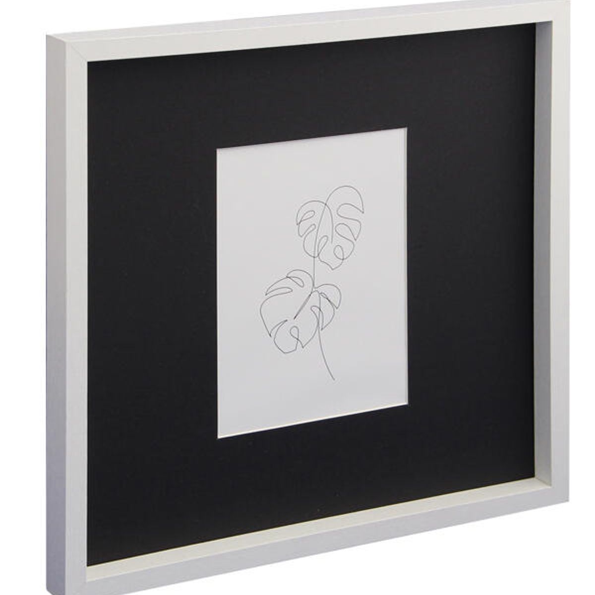 VGO - Marco de madera Blanco con paspartú 15x20 sin paspartú 40x40 Vgo