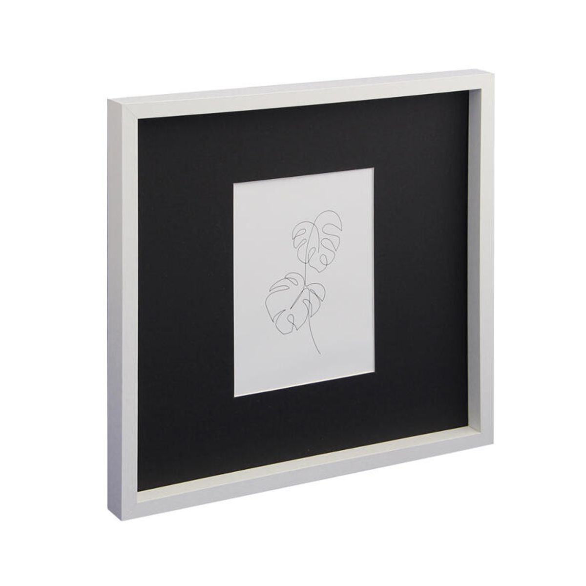 VGO - Marco de madera Blanco con paspartú 15x20 sin paspartú 40x40 Vgo