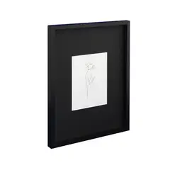 VGO - Marco de madera Negro con paspartú 15x20 sin paspartú 30x40