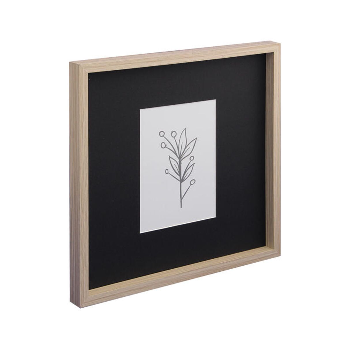 VGO - Marco de madera Café con paspartú 15x20 sin paspartú 40x40 Vgo