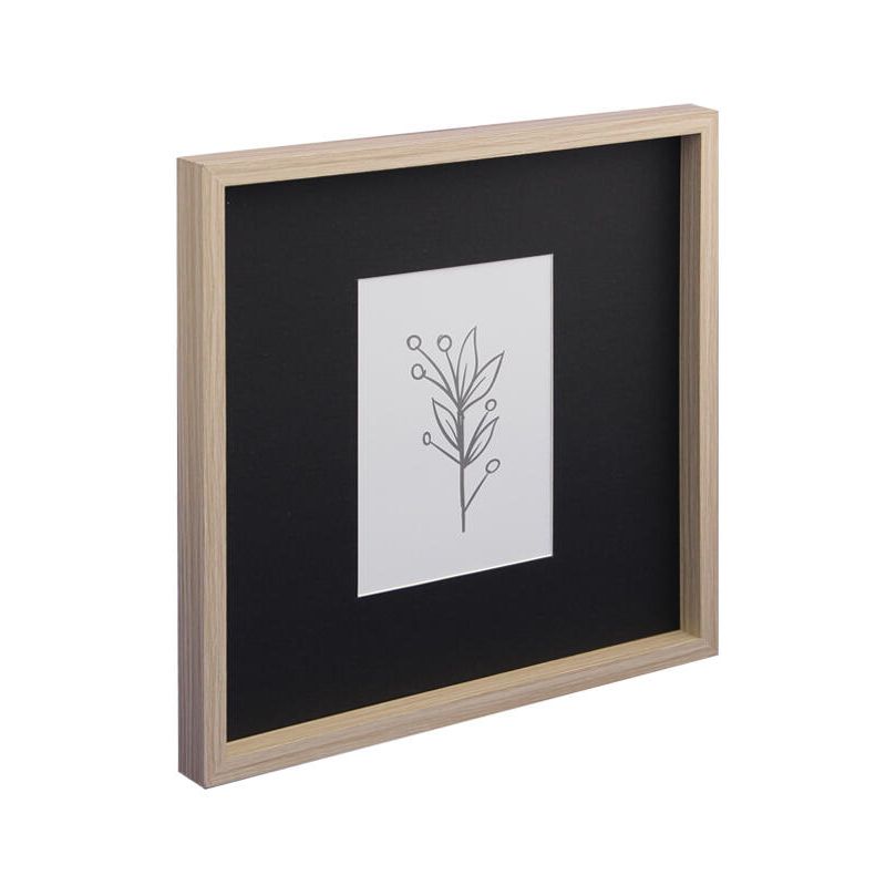 VGO - Marco de madera Café con paspartú 15x20 sin paspartú 40x40 Vgo