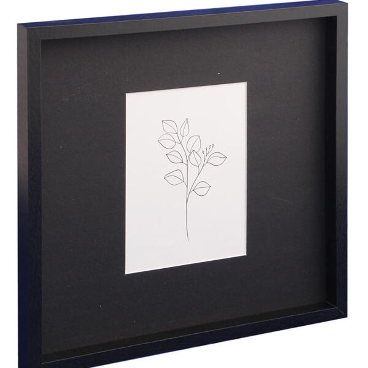 VGO - Marco de madera Negro con paspartú 15x20 sin paspartú 40x40 Vgo