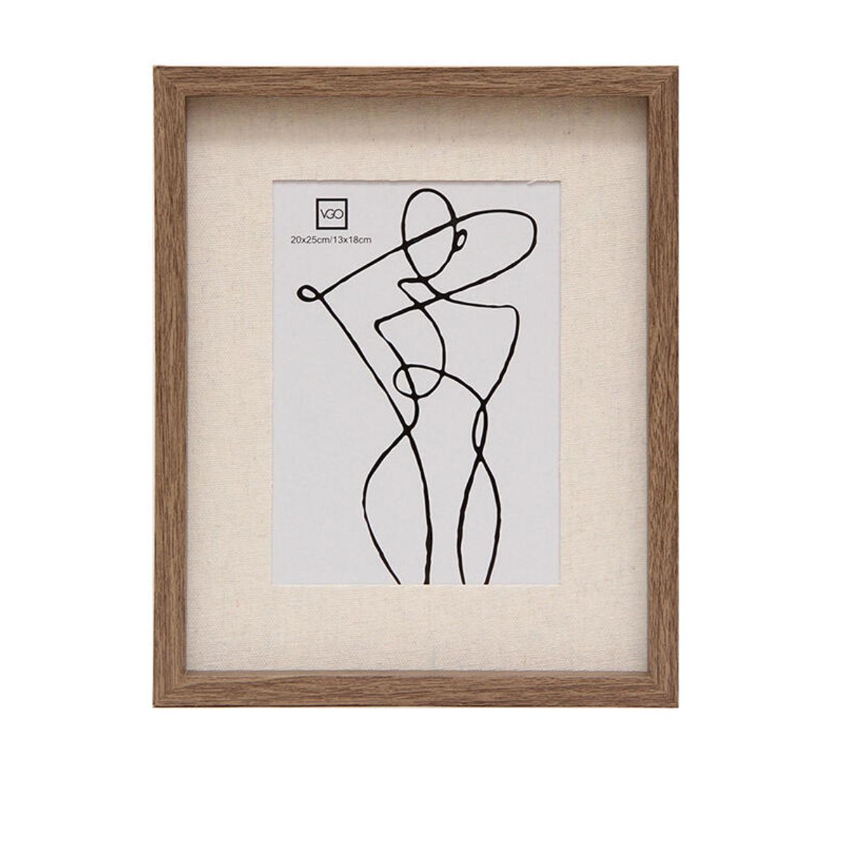 VGO - Marco Madera de madera con paspartú 20x25 sin paspartú 24x30 Vgo