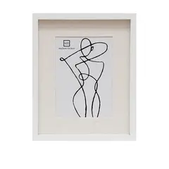 VGO - Marco Blanco de madera con paspartú 20x25 sin paspartú 24x30