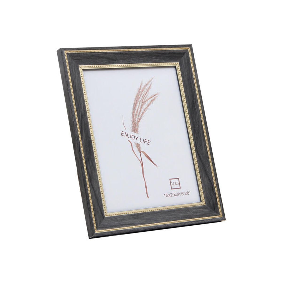VGO - Marco 10X15 Madera Con Detalle Puntitos Gris Vgo