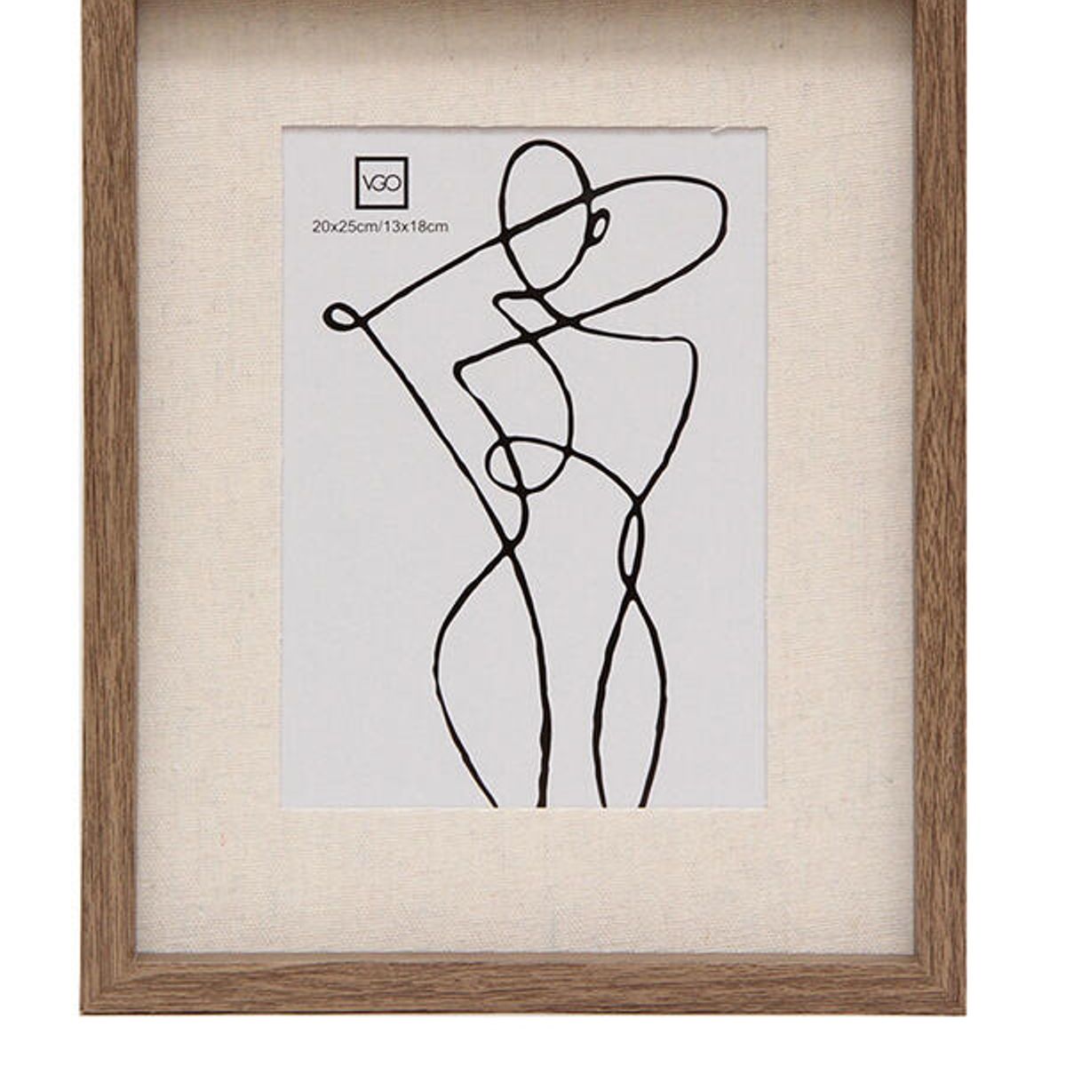 VGO - Marco Café de madera con paspartú 20x30 sin paspartú 30x40 Vgo