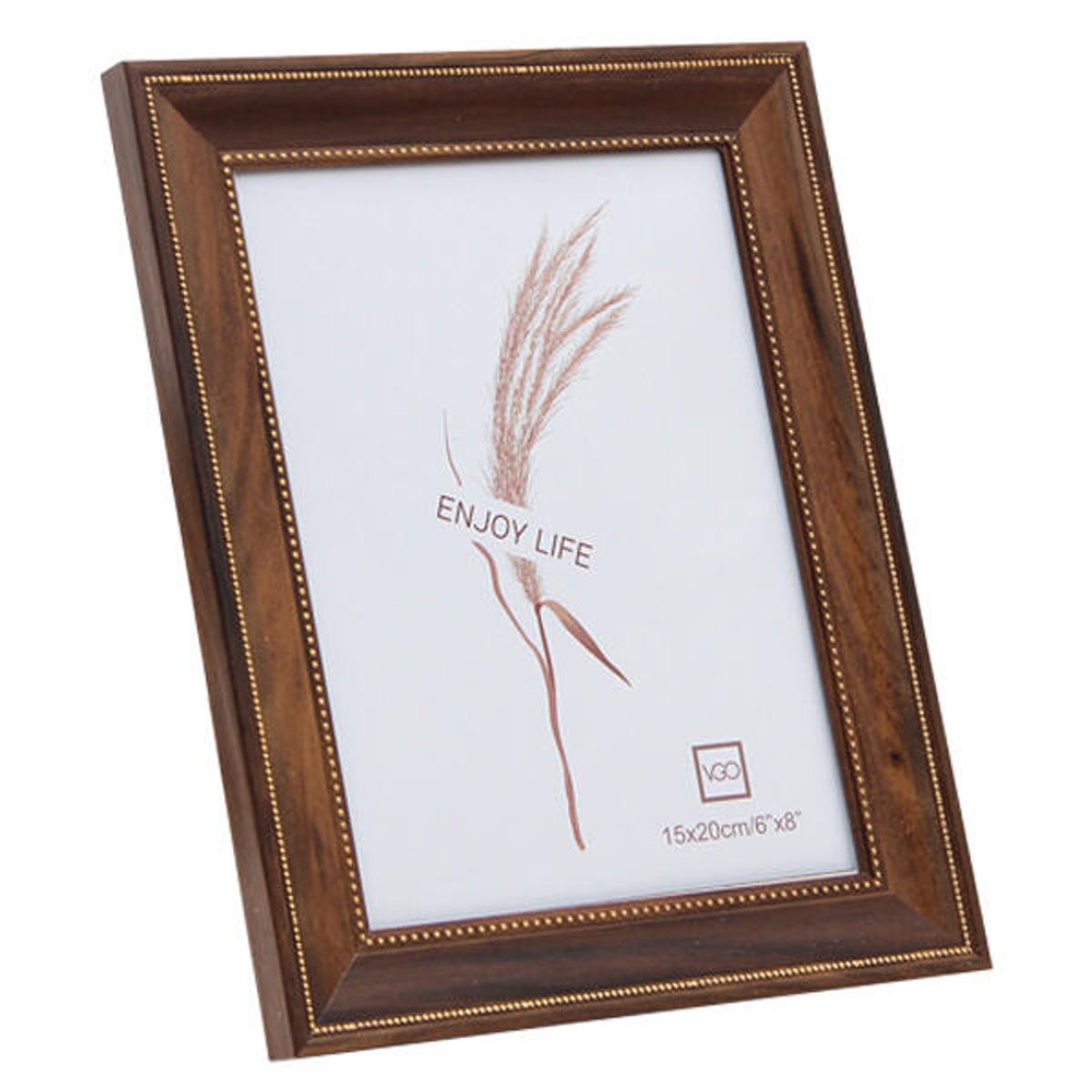 VGO - Marco 10X15 Madera Con Detalle Puntitos Marron Vgo