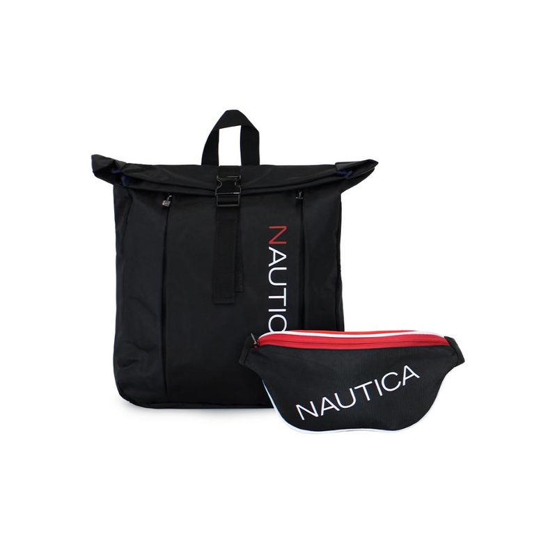 NAUTICA - Mochila Bend + Banano Kappa negro Nautica