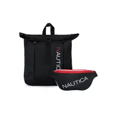 NAUTICA - Mochila Bend + Banano Kappa negro