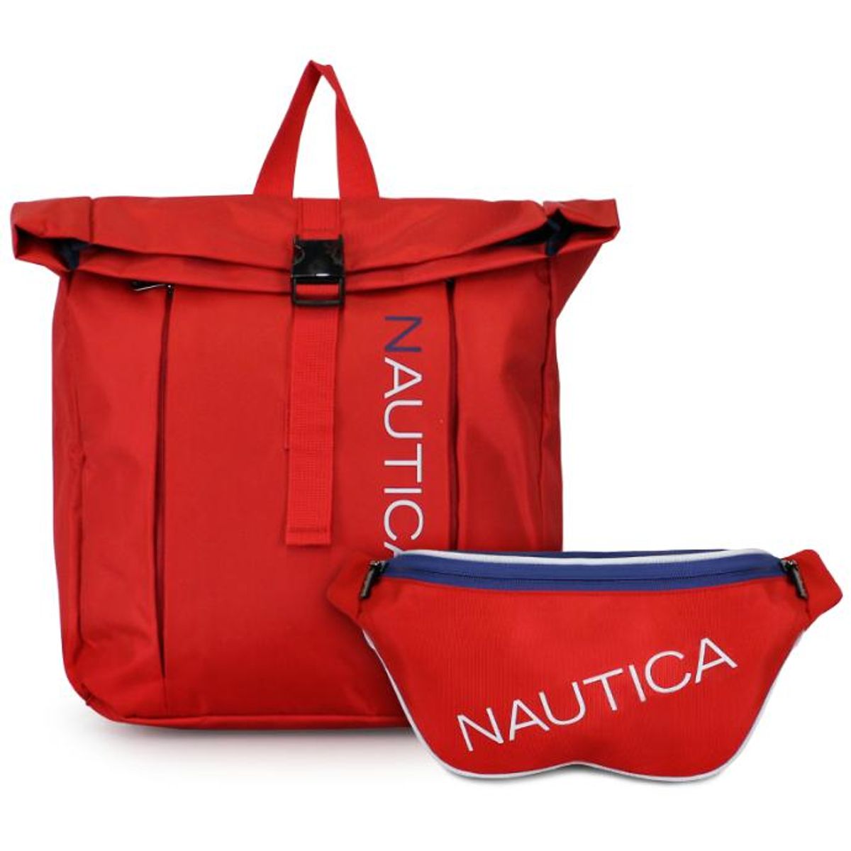 NAUTICA - Mochila Bend + Banano Kappa rojo Nautica