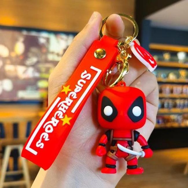 GENERICO - Llavero Xl Silicona Deadpool Heroe - Rojo