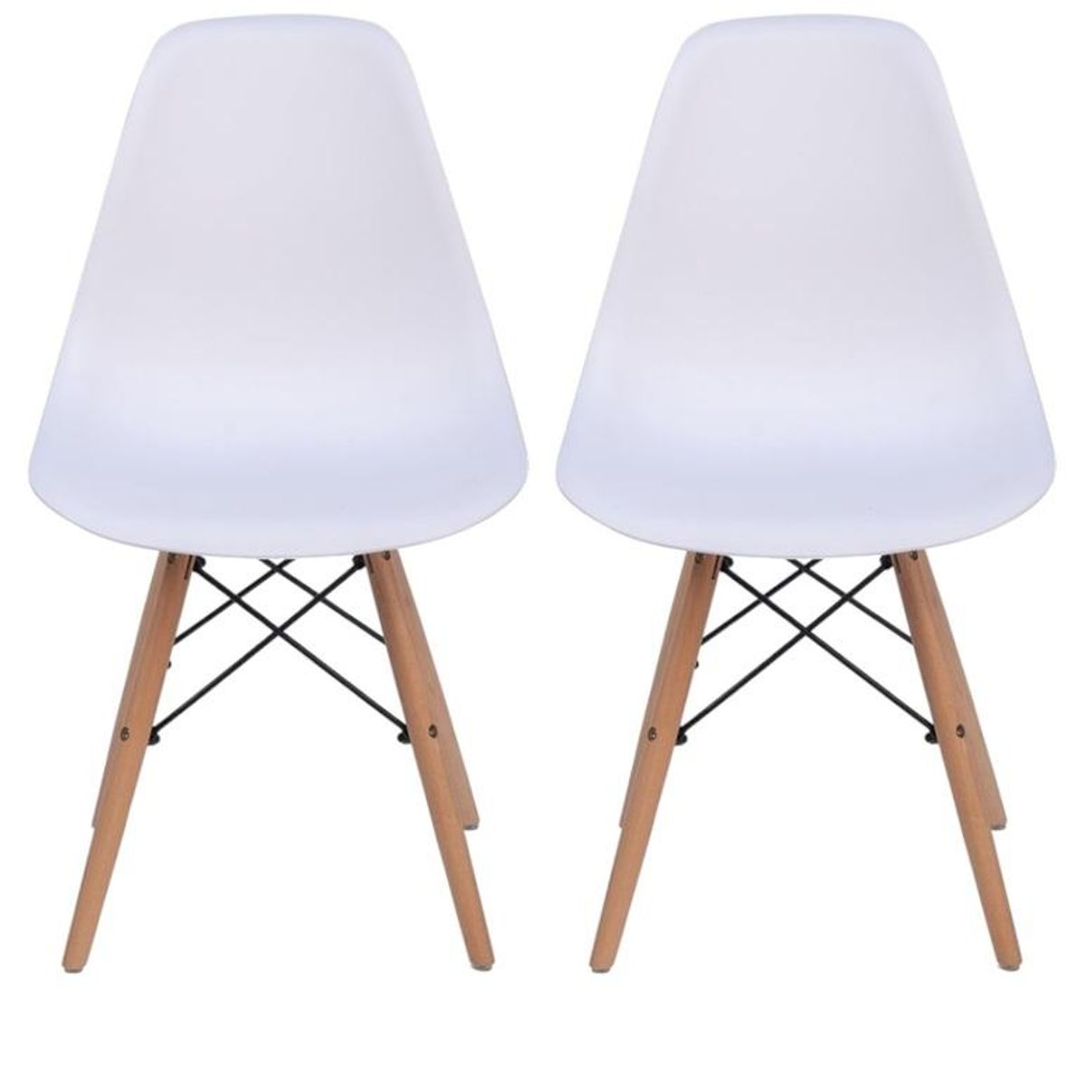 SPAZZIO - Kit 2 sillas Badem blancas - Blanco