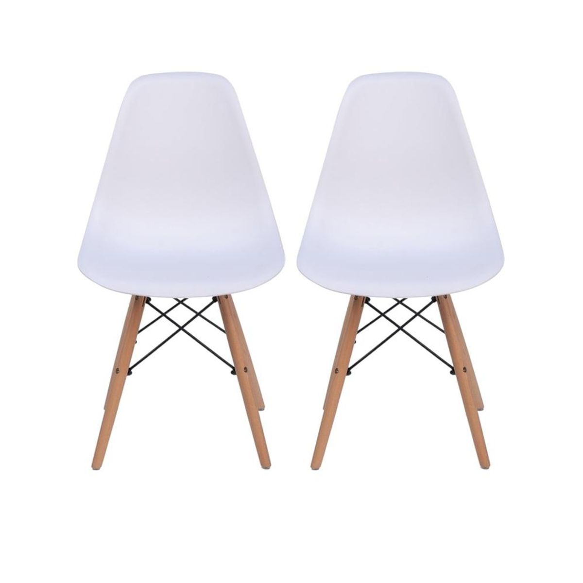 SPAZZIO - Kit 2 sillas Badem blancas - Blanco