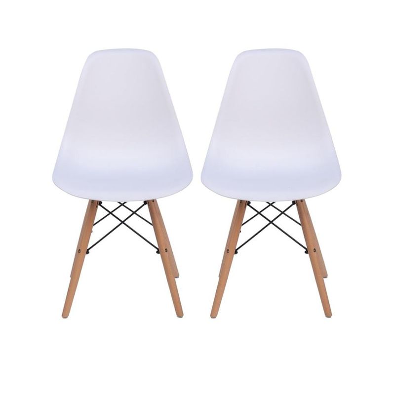 SPAZZIO - Kit 2 sillas Badem blancas - Blanco