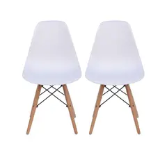 SPAZZIO - Kit 2 sillas Badem blancas - Blanco