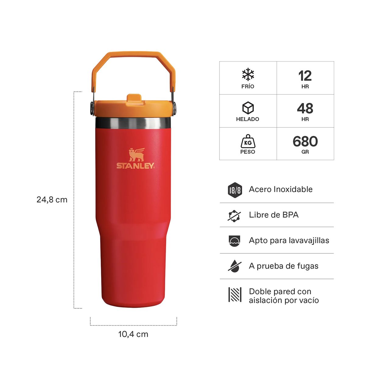 STANLEY - Botella Térmica Stanley Flip Straw Chili - 887 ml STANLEY