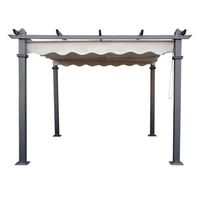 Toldo Gazebo Roma Retráctil 3.35 mts crudo