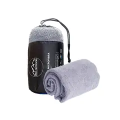 PRO OUTDOOR - Toalla Microfibra Terry Gris