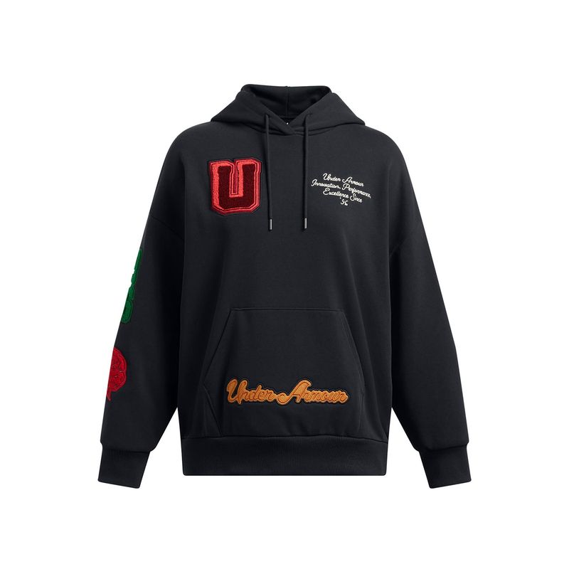 UNDER ARMOUR - Polerón Oversize UA Icon para mujer Negro UNDER ARMOUR