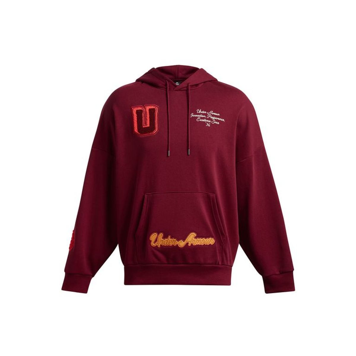 UNDER ARMOUR - Polerón Oversize IconTerry hombre Rojo UNDER ARMOUR