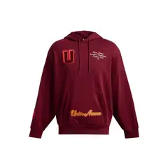 UNDER ARMOUR - Polerón Oversize IconTerry hombre Rojo