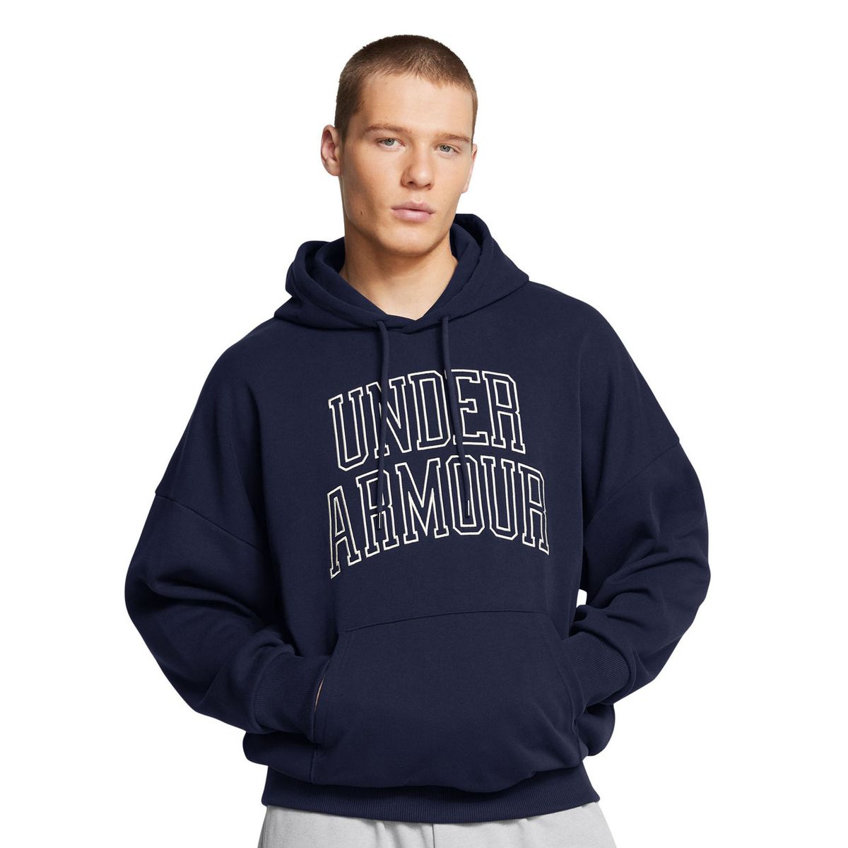 UNDER ARMOUR - Polerón Oversize Icon para hombre Marino UNDER ARMOUR