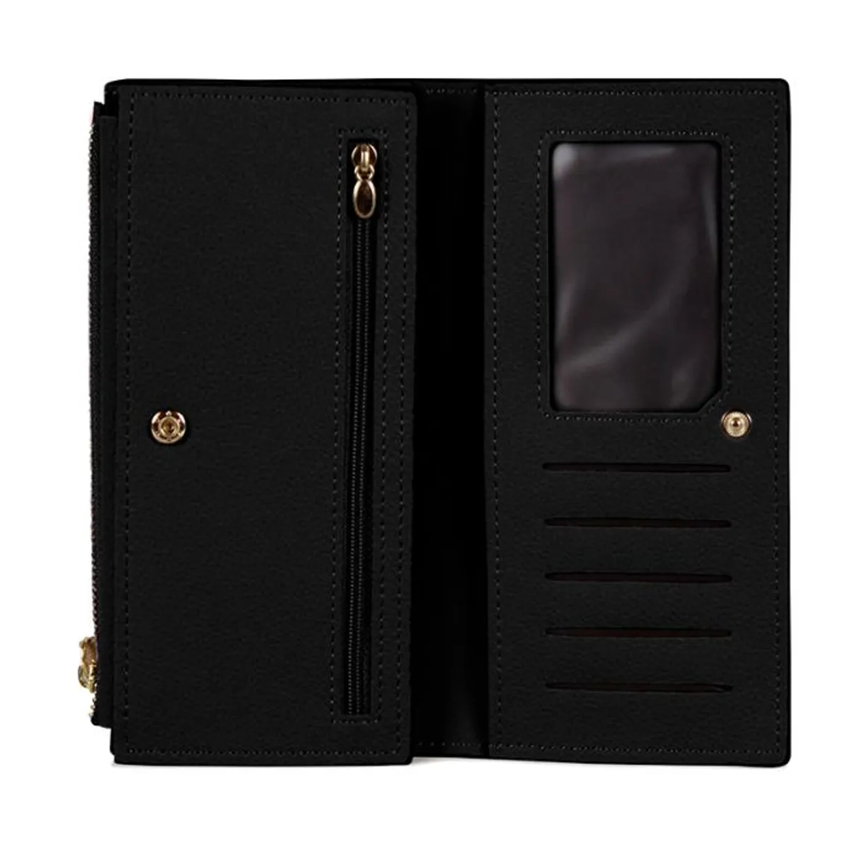 CARVEN - 2 Billeteras de mujer Delia negra y azul Carven