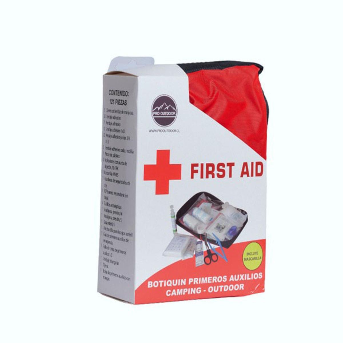 PRO OUTDOOR - Botiquín Primeros Auxilios 121 Piezas