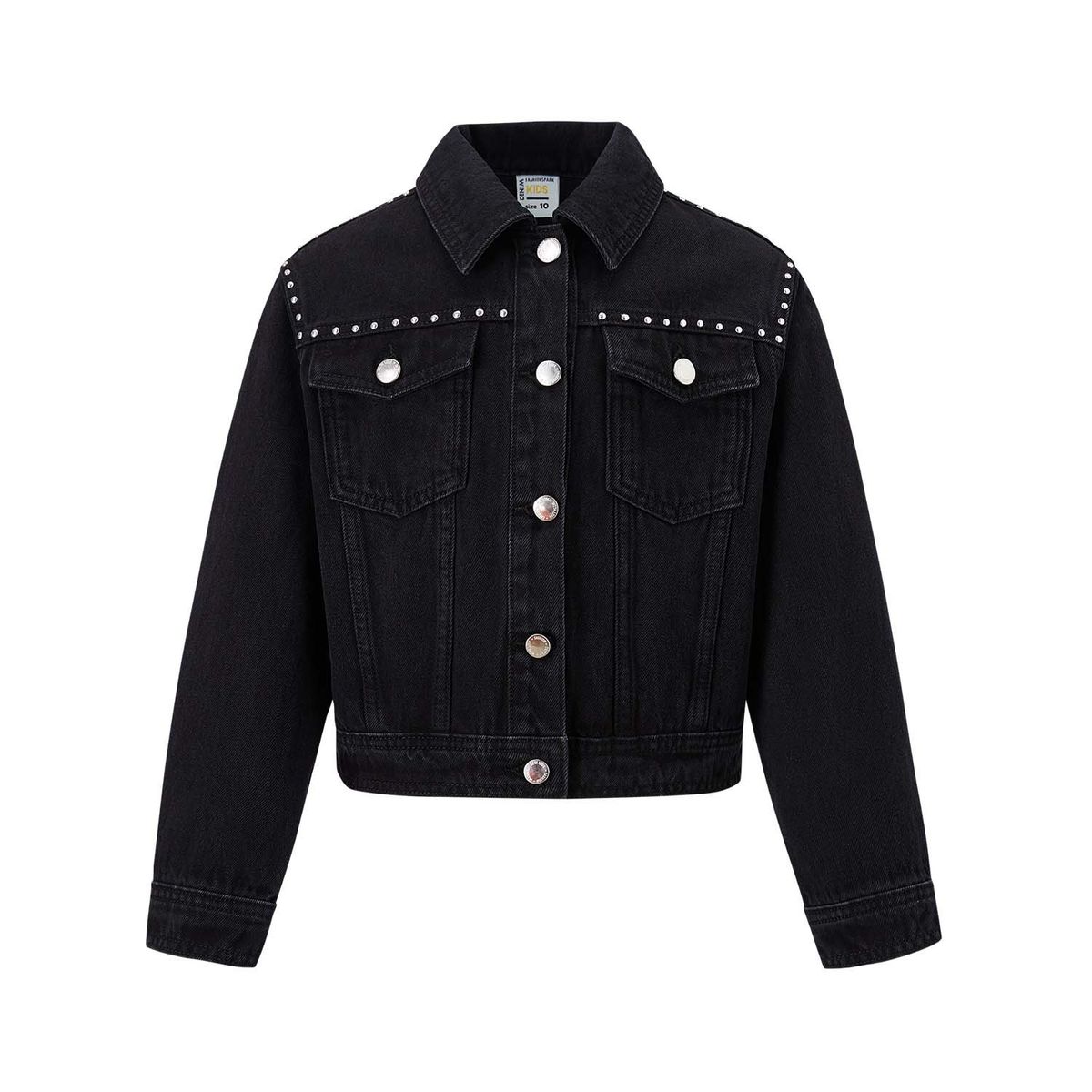 FASHION'S PARK - Chaqueta Niña Denim Negro Fashion's Park