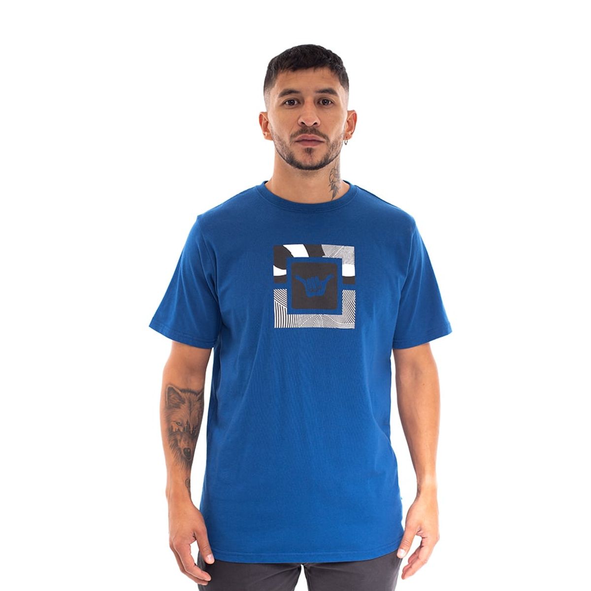 HANG LOOSE - Polera Hombre Azul Shaka Summer Fest Hang Loose