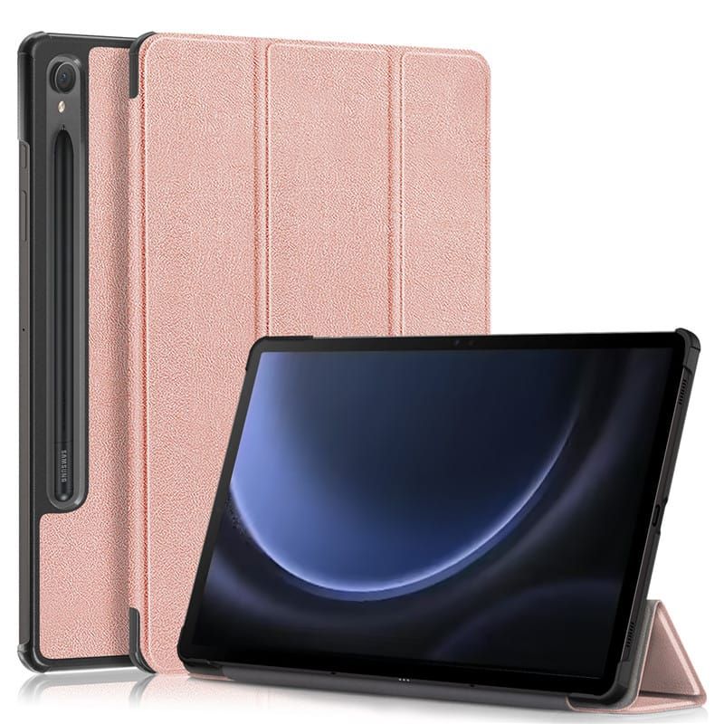 GENERICO - Funda Inteligente compatible con Samsung Galaxy Tab S9 FE Rosa Gold